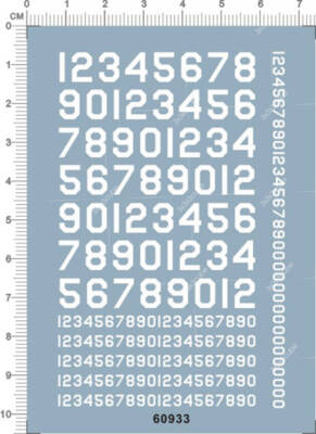 1/350 1/700 4mm 8mm USN 0-9 Hull Number US Ship Model Marking Water Decal White