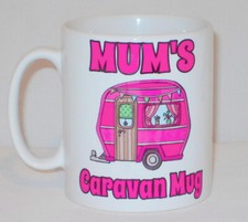 Mum's Caravan Mug Can Personalise Camping Camper Van Mummy Mother's Day Gift Cup