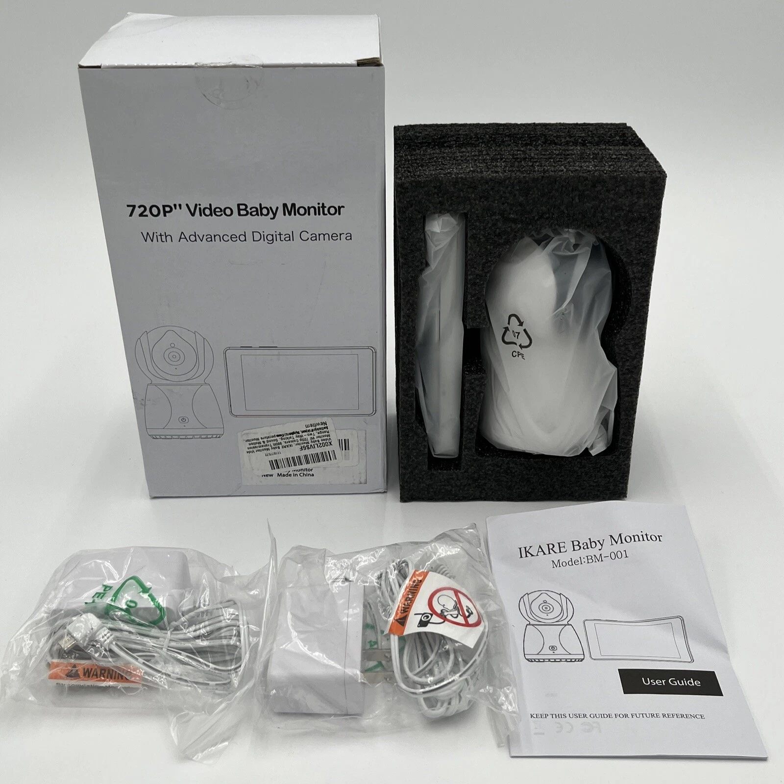 Touch Screen Baby Monitor Video Monitor W/ 720p Camera, New Open Box