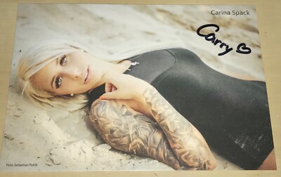 Carina Spack Original signierte Autogrammkarte Autogramm Model Bachelor #12