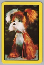 O) ONE Single Swap Playing Card Artistic Dog Canine Vintage King Of Spades