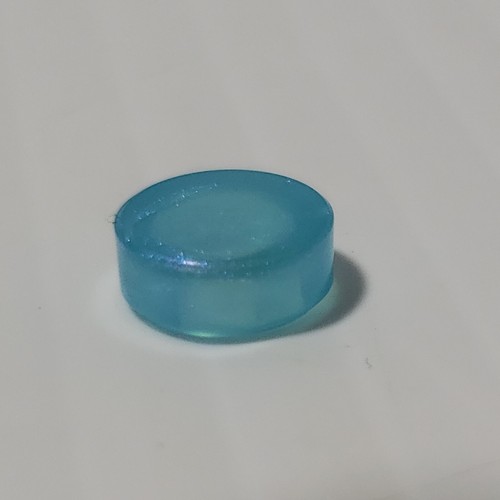 LEGO 1 x 1 Round Tile SATIN TRANS LIGHT BLUE (x5) 98138 NEW REPLACEMENT PARTS - Picture 2 of 5