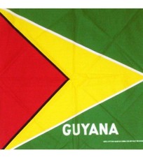 NEW GUYANA FLAG DESIGN GUYANA BANDANA 100 COTTON 22x22" HEAD WRAP SCARF