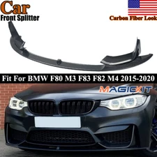 For BMW F80 M3 F83 F82 M4 15-20 Painted M Performance Front Bumper Lip Splitter