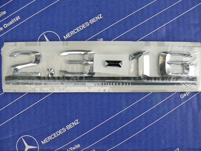 Original Mercedes lettering/type designation/type license plate 190E 2.3-16 new!