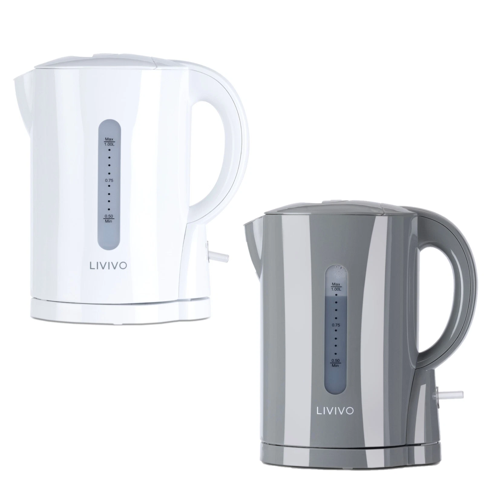 LIVIVO 1L Travel Kettle White, Grey Compact Electric Kettle 4 Cup Cordless 1000W
Opens in a new wind