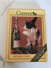 Vintage 1985 Retro Cats birthday card set with envelopes unopened 4 Cards