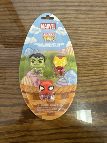 Marvel Comics - Spider-Man, Iron Man & Hulk Easter Egg Pocket Pop!, 3 Pack -