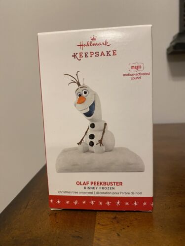 Hallmark 2016 Keepsake Olaf Peekbuster Magic Motion Disney Frozen Ornament - Picture 1 of 5