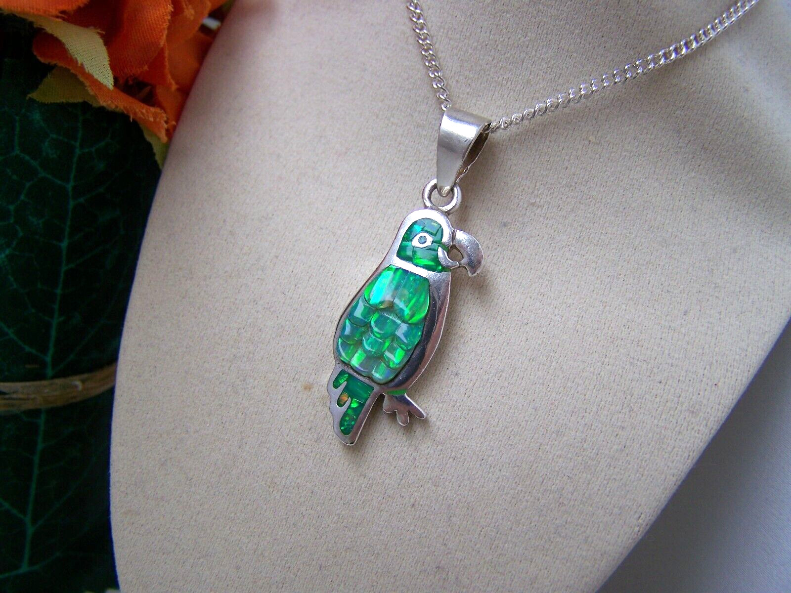 VINTAGE 950 SOLID STERLING SILVER OPAL DOUBLET PA… - image 12