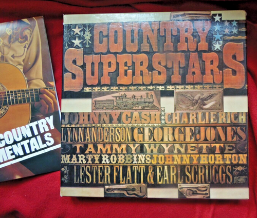 COUNTRY SUPERSTARS 8 LP BOX SET + 1 BONUS LP GOLDEN COUNTRY INSTRUMENTALS