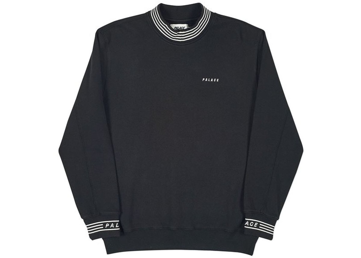 NEW Palace Skateboards P-Rib Crew Black Size M in-hand | eBay
