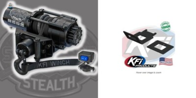KFI 2500 LB Stealth Synthetic Cable Winch and Mount Kit Yamaha Kodiak 450 18-24