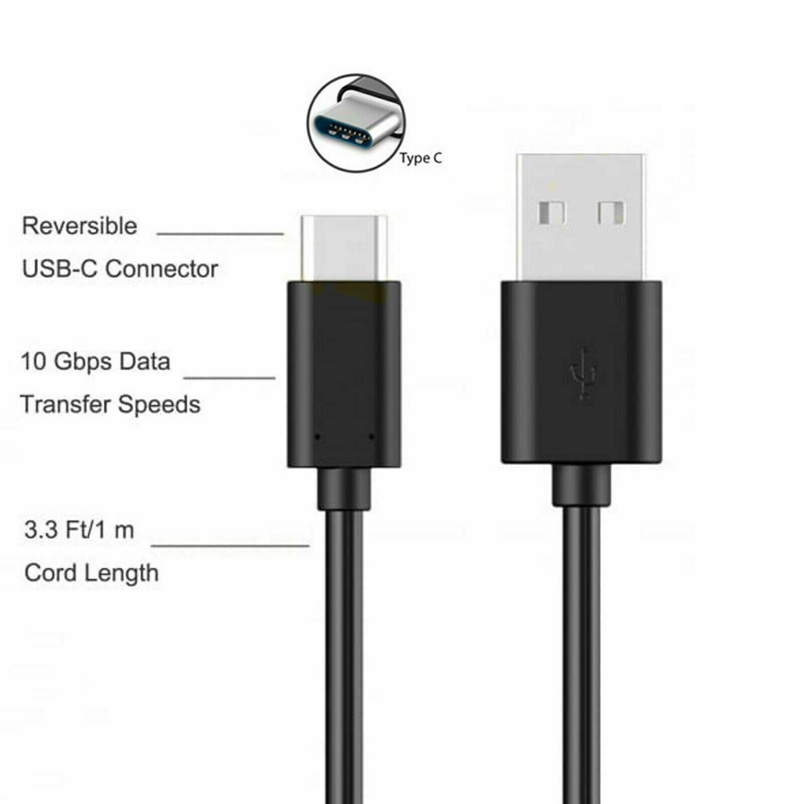 Charging Cable For Samsung Galaxy A12 A13 A21s USBC Sync Fast Charger