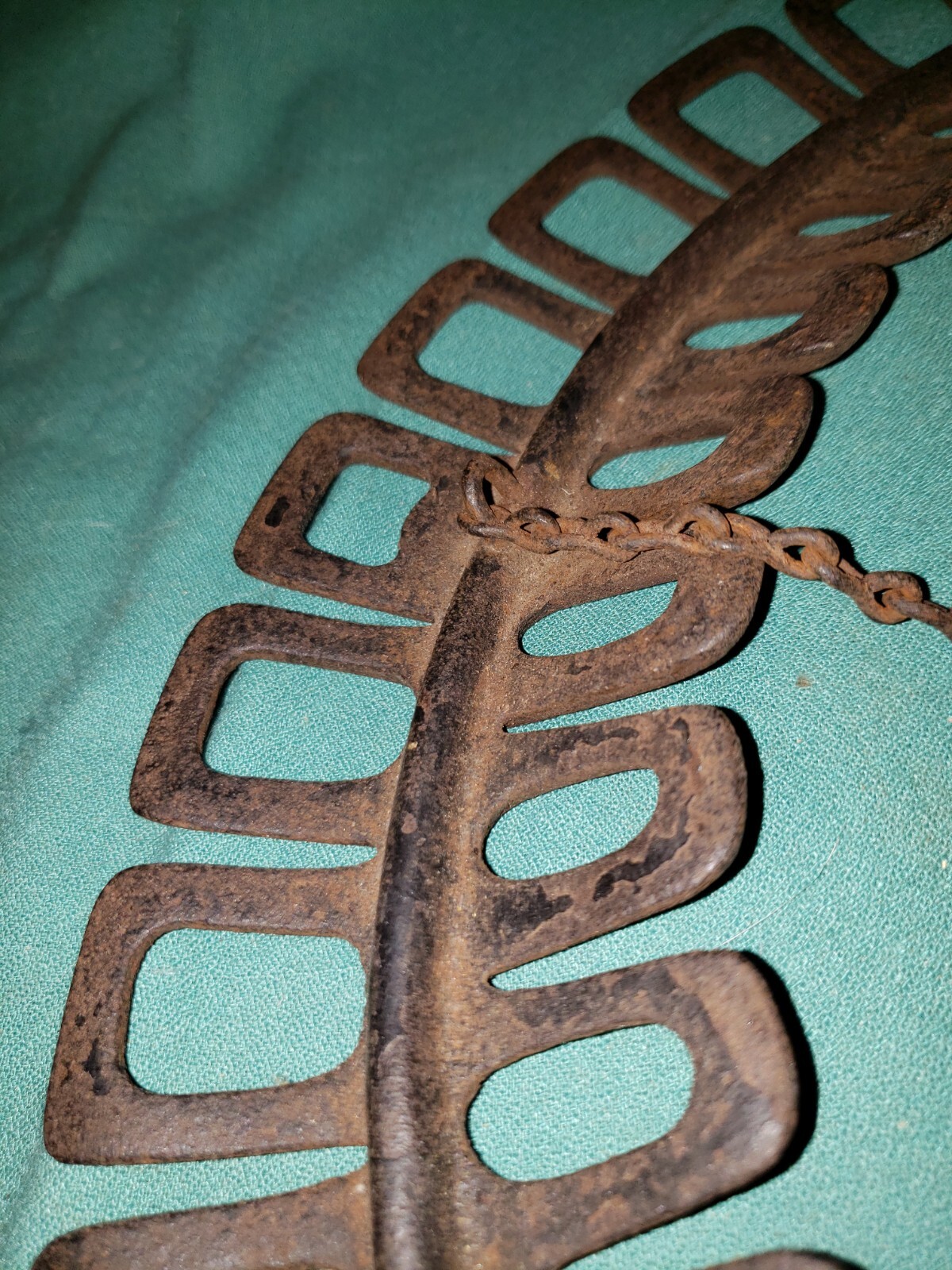 Vintage Cast Iron 17" Across Buggy Whip Holder Rack w/ Patent Date 1882