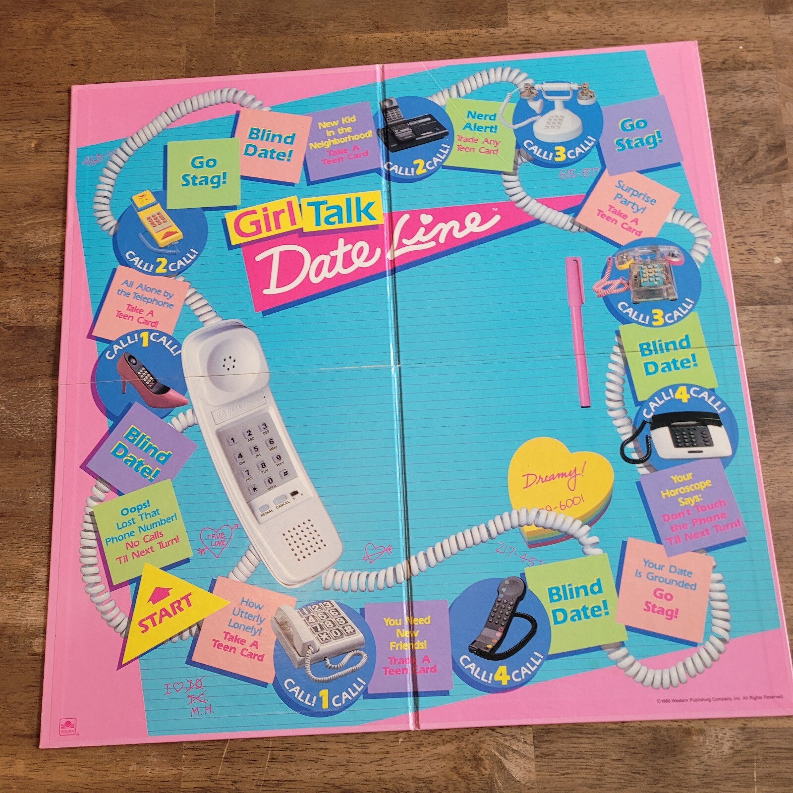 Vintage Girl Talk Date Line Board Game Board Only Complete your game