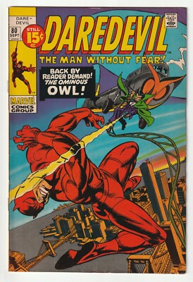 Daredevil number 80, September 1971, Marvel Comics, the Owl | eBay