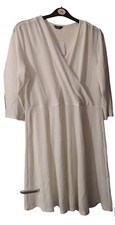 Ladies Marina Kaneva Cream Wrap Dress Size 20 New With Tags