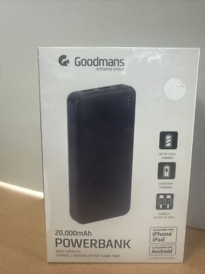 Goodmans Power Bank 20000mAh - Black for sale online | eBay