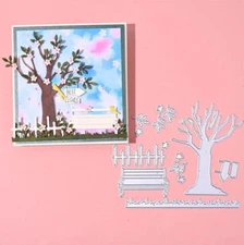 Branches, Flowers, Trees, Fences Metal Cutting Die Cuts, DIY Crafts Template Fen