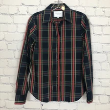NWT The Shirt Rochelle Behrens Blue Plaid Size S