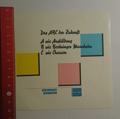 Sticker/Decal: Boehringer Mannheim the ABCs of the Future (160916118)