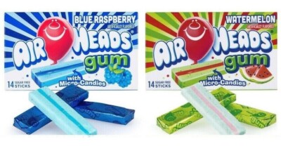 2xAir Köpfe Gummi Mit Micro-Candies 1x Blaue Himbeere 1xWatermelon Geschmack