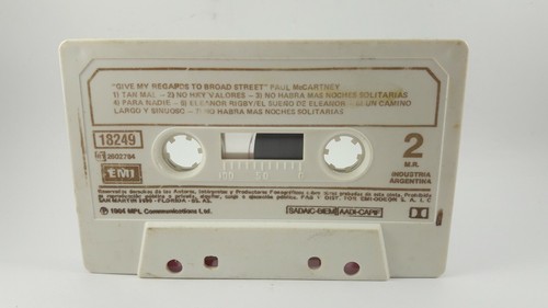 Paul McCartney Give My Regards to Broad Street Cassette Argentina Pressing Tape - Picture 4 of 8