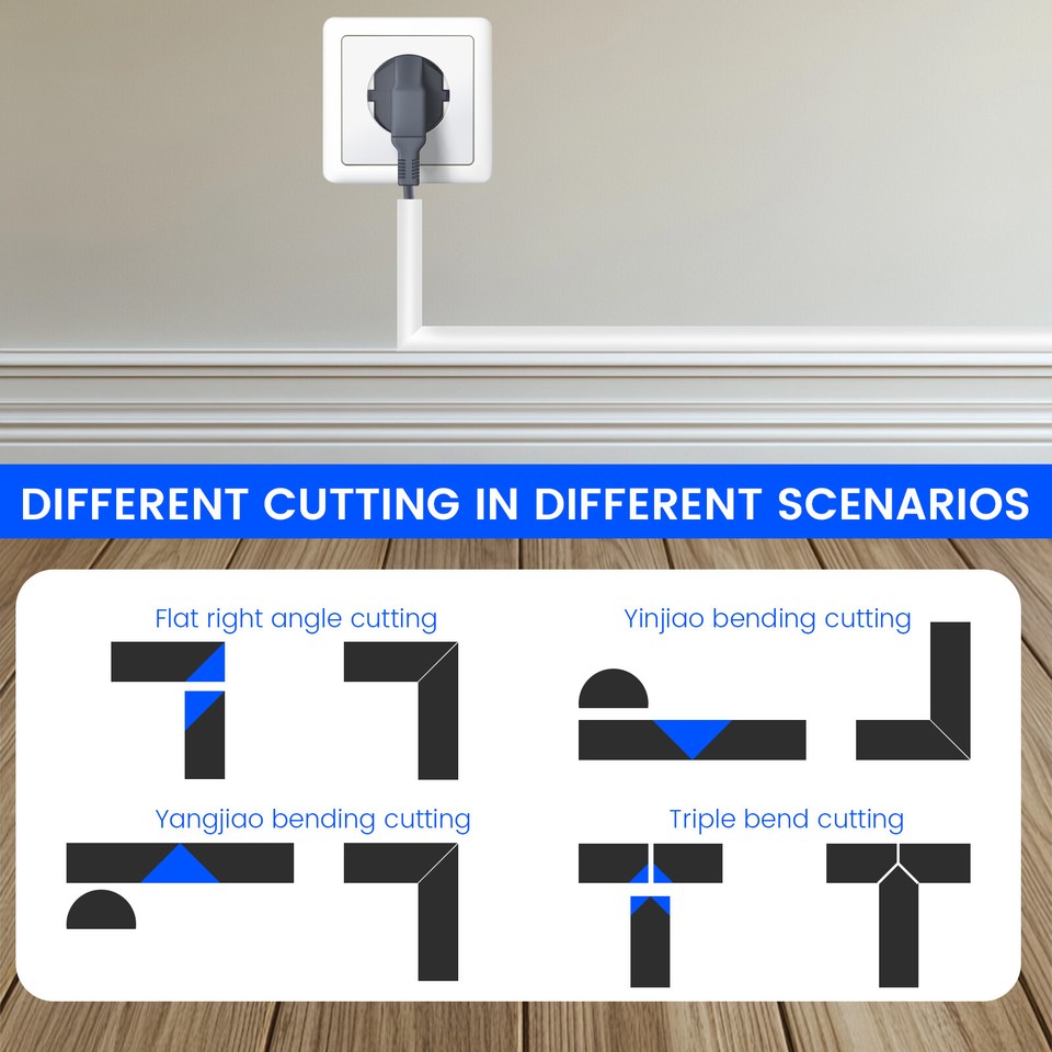 Wall Cord Hider Self Adhesive Cable Concealer Cover White Wire Cover