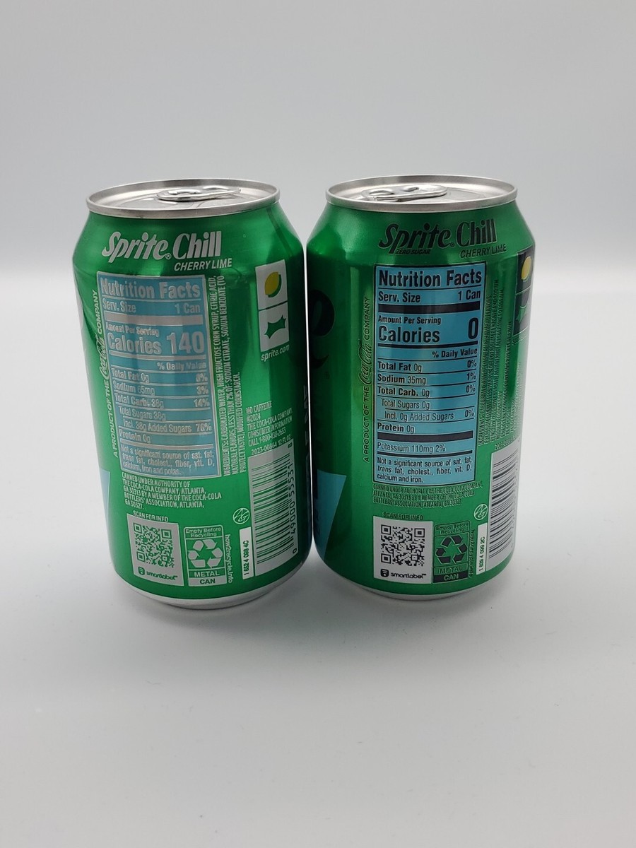 2 FULL 2024 Limited Edition Sprite Chill Cherry Lime 12oz Cans