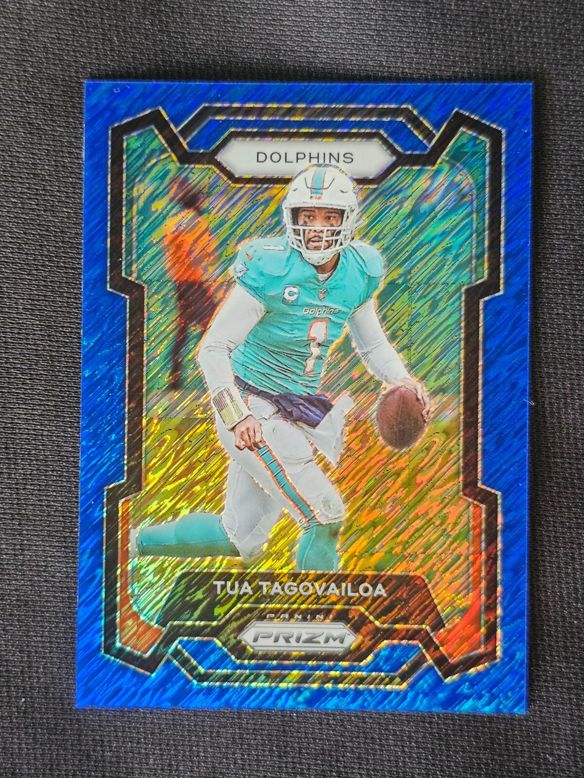 2023 Prizm #190 Tua Tagovailoa Blue Shimmer FOTL #1/25 Miami Dolphins