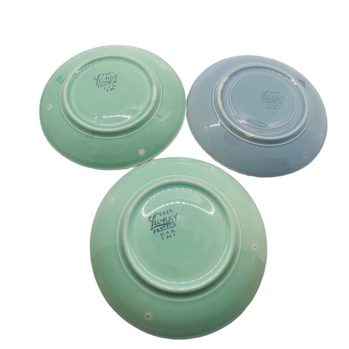 De Colección Lu-RAY Pasteles Platillos T.S.&T EE. UU. Azul Verde Reemplazos Juego de 3 LEER - Imagen 3 de 4