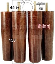 4 Replacement Legs Solid Oak Settee Furniture Feet 150mm High Sofa Chair Bed M8