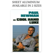 Cool Hand Luke Classic Movie Artwork Starring Paul Newman Printed on Sheet Metal
