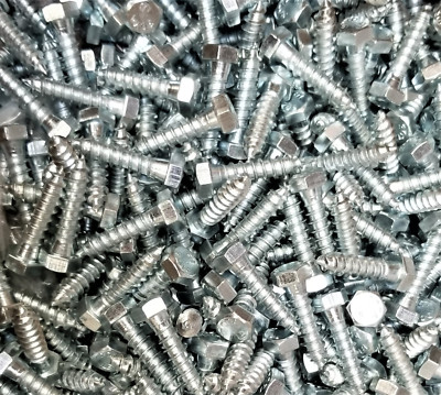 3/8''-7 x 1-1/2'' Hex Lag Screw Low Carbon Steel Zinc Plated (Free Shipping)