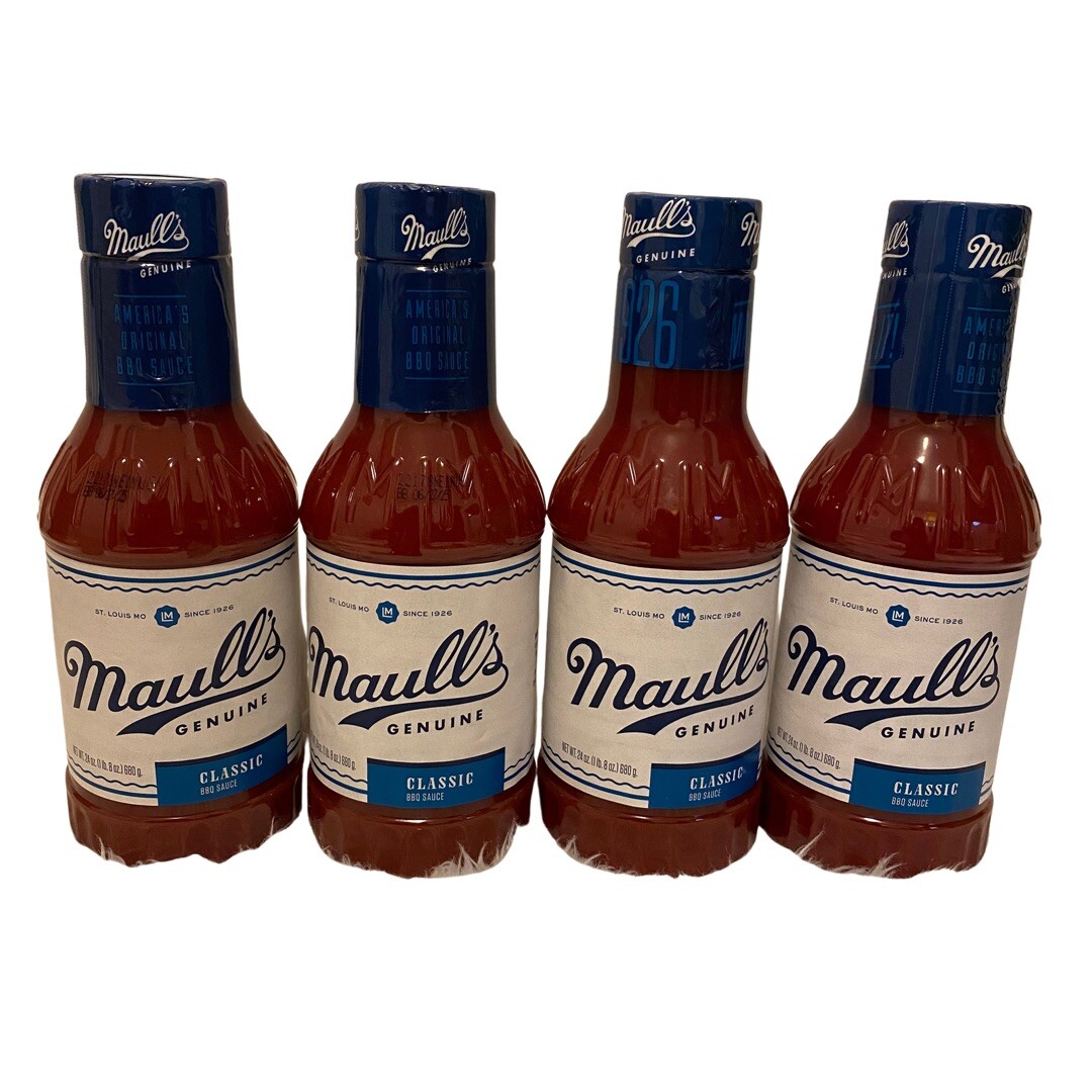 Maull’s BBQ Sauce St. Louis Original 4 Pack 24 oz Each Expire 6/202412