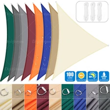 Outdoors Sun Shade Sail Garden Patio Awning Canopy Waterproof UV Triangle Cover