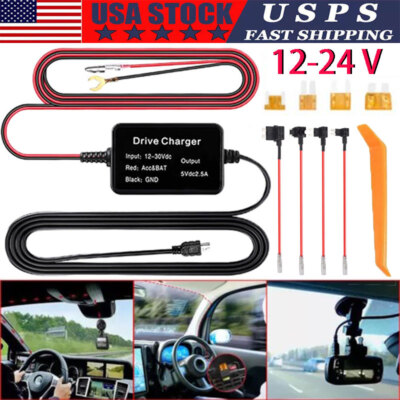 Universal Dash Cam Hardwire Kit Type C Hard Wire Cable Fuse 12-24V for Car DVR