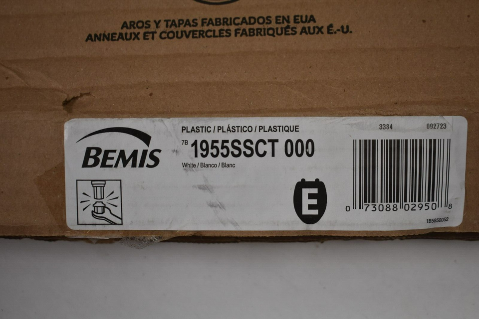 Bemis Elongated White Commercial Open Front Toilet Seat Replacement