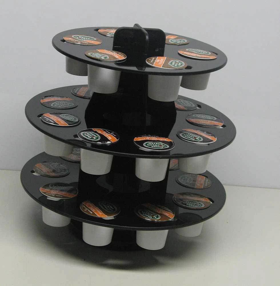 K-Cup Coffee Pod Storage Spinning Carousel Holder - 24 ct, Black