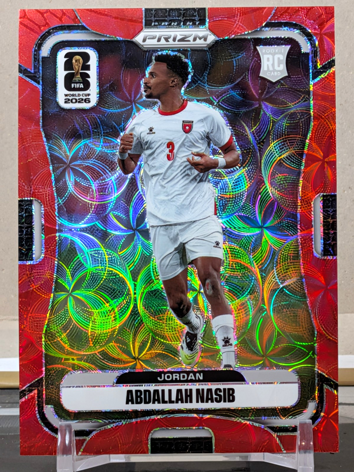 2026 Panini Prizm World Cup Abdallah Nasib #271 Red Choice Prizm /85 Jordan (RC)