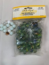 New Bag of 100 Marbles 2 Shooters Misc other white marbles