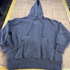 Vintage Nike Center Swoosh Brown Hoodie White Tag Size Medium Polyester Cotton