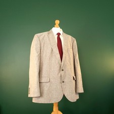 Samuel Windsor Linen Blazer Jacket Mens 48R R...
