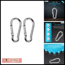 MARINE CITY 316 Stainless Steel Carabiner Clip Snap Hook 3-1/2 Inches Pack of