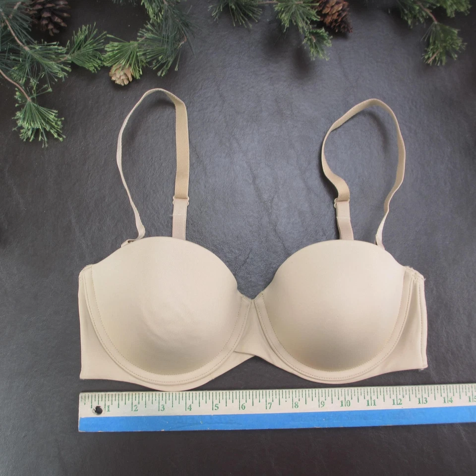 Sujetador Maidenform para mujer 36C desnudo sin tirantes convertible acolchado con aros SE6990 Foto 2 de 4