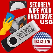 Hard Drive Eraser Disk Wiper Stop Identity Theft Delete Wipe Erase Data New USB