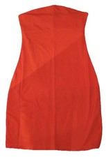 ASOS DESIGN Dress Womens 6 Small Strapless Bodycon Orange Cotton Elastane