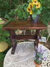 Rustic Vintage hand Made Solid Pine Coffee Lamp Table Pegged Joints