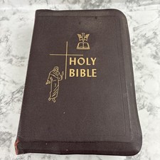 Edición Sagrada Familia Biblia Católica 1950 Antiguo y Nuevo Testamento Páginas Borde Dorado